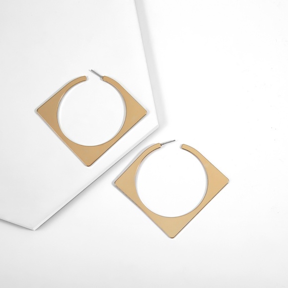 Fashion Hoop Earrings GOLD SILVER - Picture 6 of 8